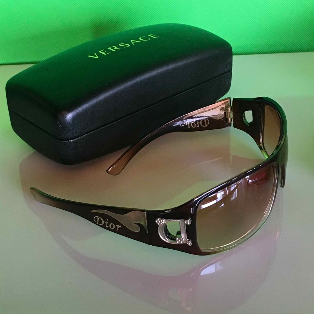 Dior Sunglass with Versace Case